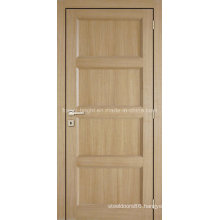 4 Panels White Oak Traditional Style Veneer Wooden Door